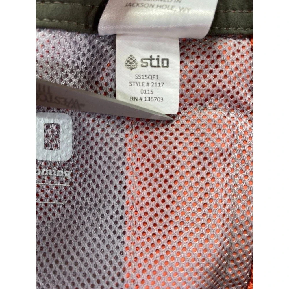 Stio CFS Board Shorts Mens 30 Orange Drawstring Zip Pocket Beach Swimming